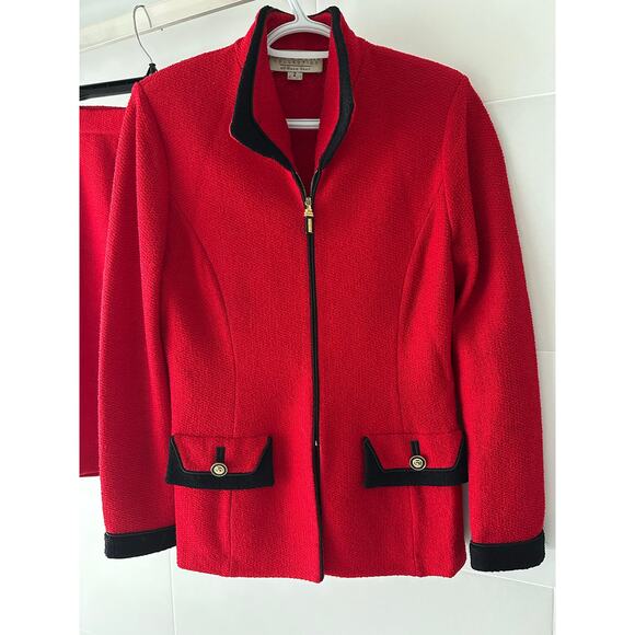 St.John suit jacket size 2 skirt size 6 . - Picture 2 of 15